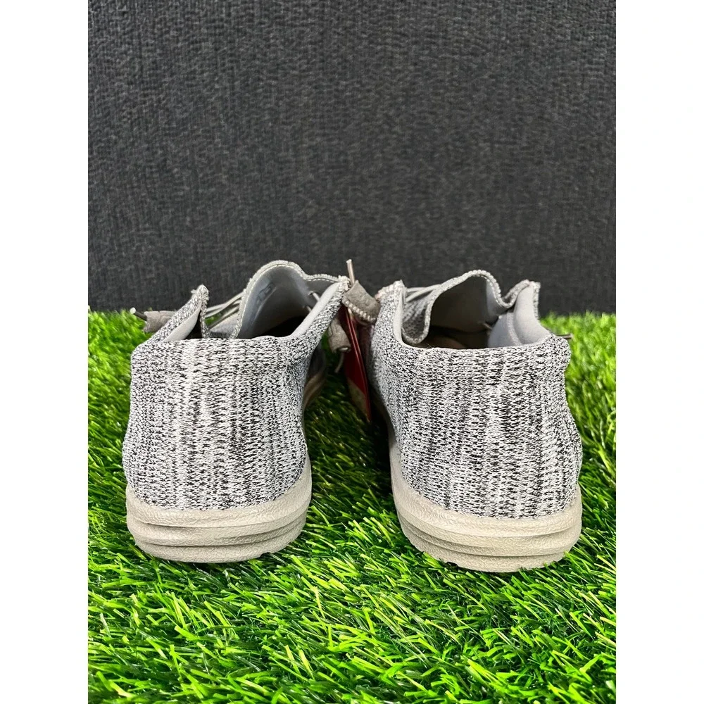 Hey Dude Wally B Sox Grey Knit Loafers Mens 13 Slip On Shoes 111033000